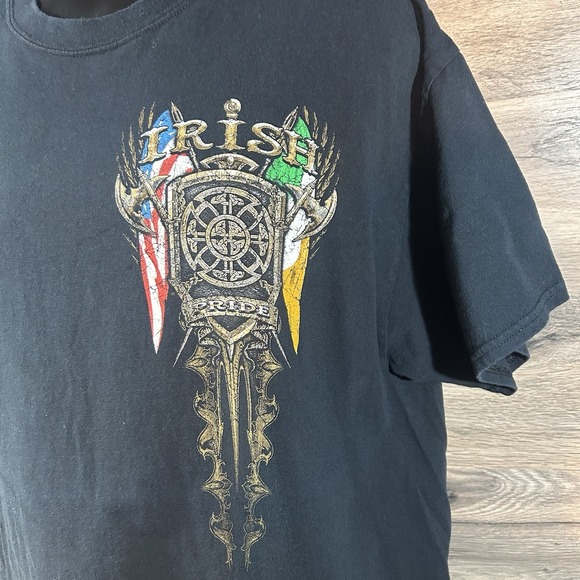 Irish American Pride T-Shirt, Saint Paddy's Day Y2K Men's XL - Picture 4 of 7